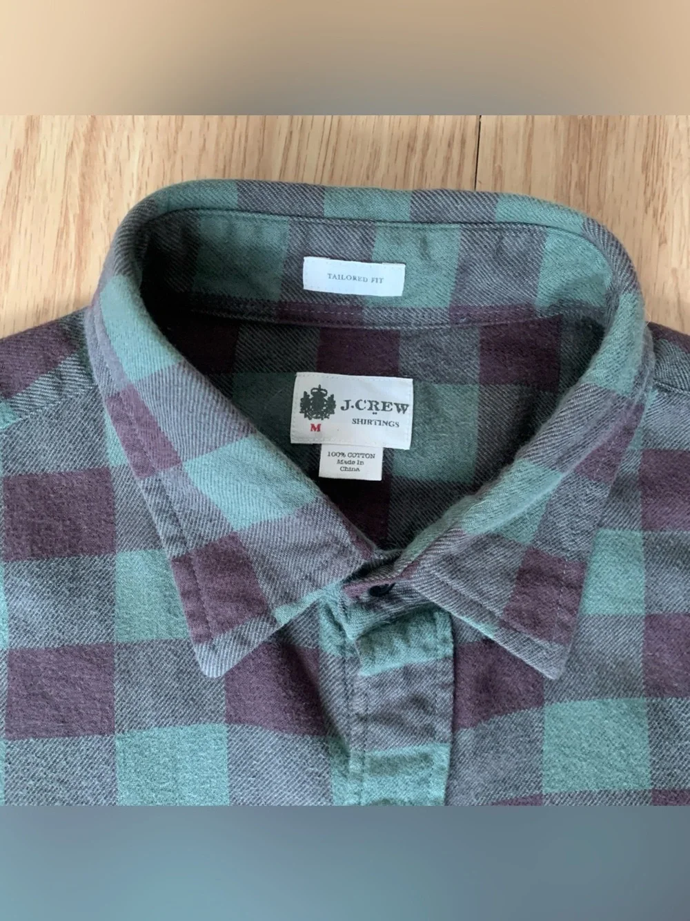 2 J.Crew Shirtings Tailored Fit Buffalo Plaid Flannel Shirts Y2K Western Country